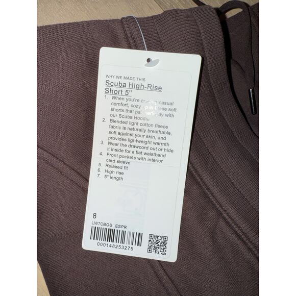 NWT Lululemon Scuba High-Rise Short 5"
Espresso 8 RARE - Picture 5 of 5